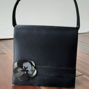 Little black satin formal purse